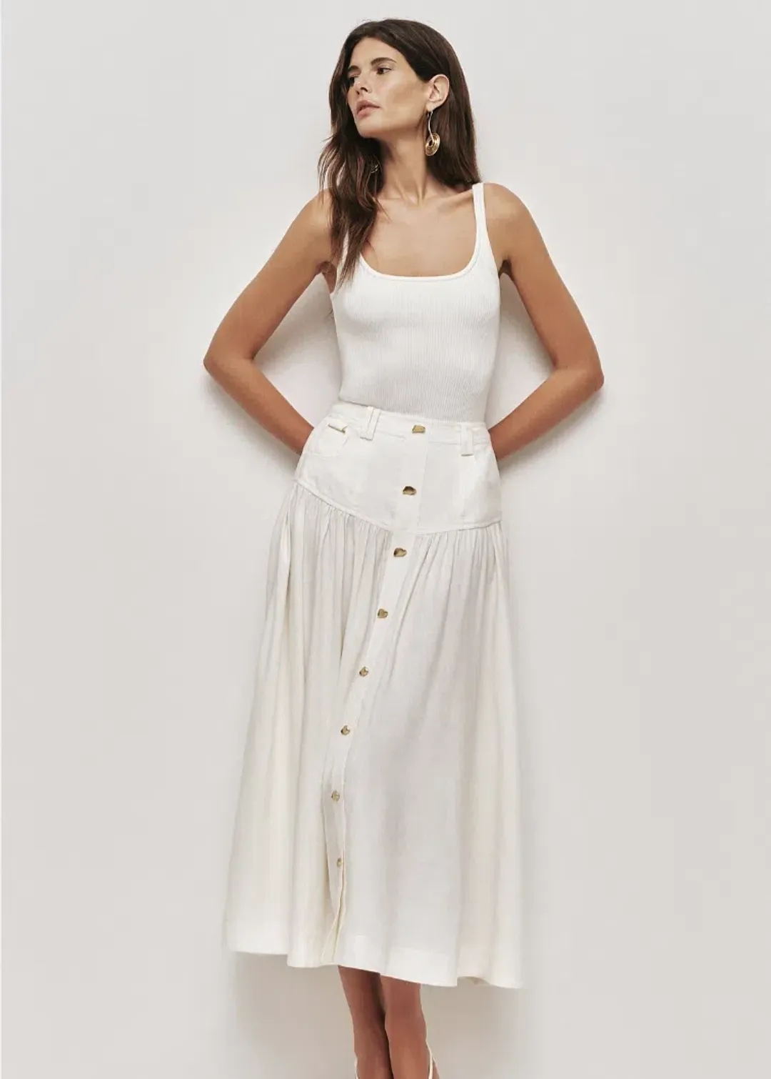 Aje Solene Midi Skirt - Size 10 for rent on The Volte - main image