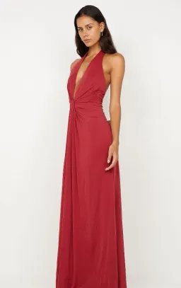 Bec and Bridge Susie Plunge Maxi Dress in Cherry Size 10 for rent on The Volte - image 3