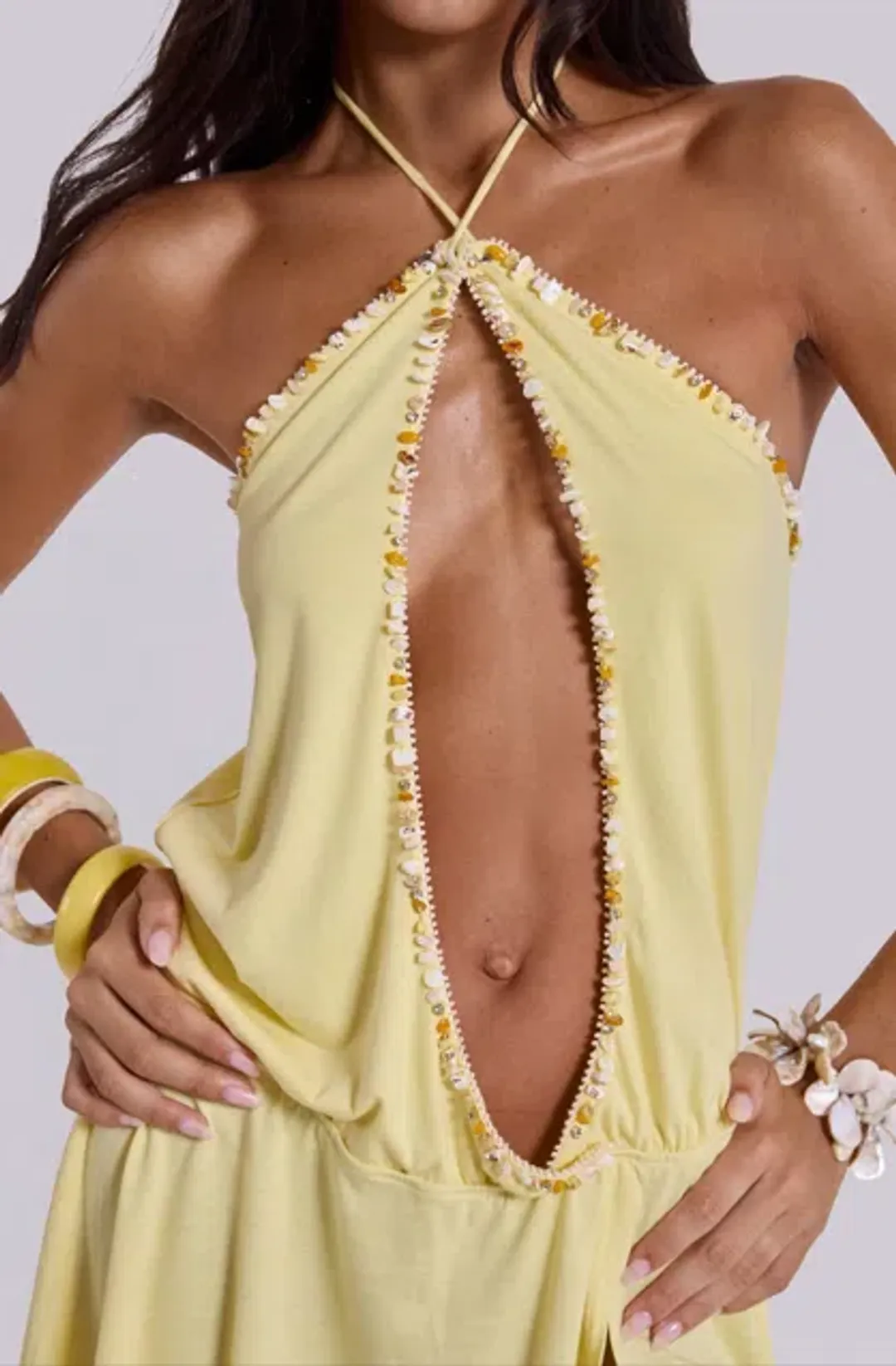 Jaded London Zuma Embellished Mini Dress Size 8 for rent on The Volte - main image