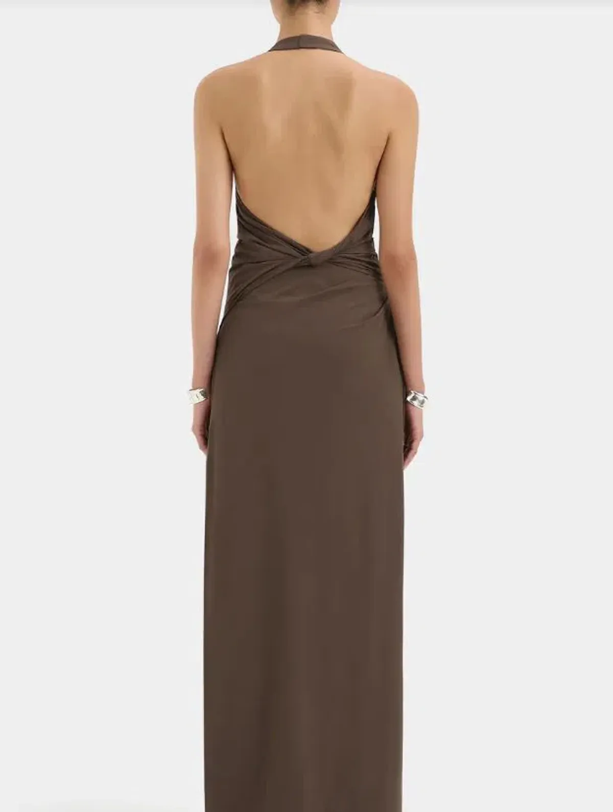 Sir Sol Halter Gown in Mocha Size 1/8 - Image 2