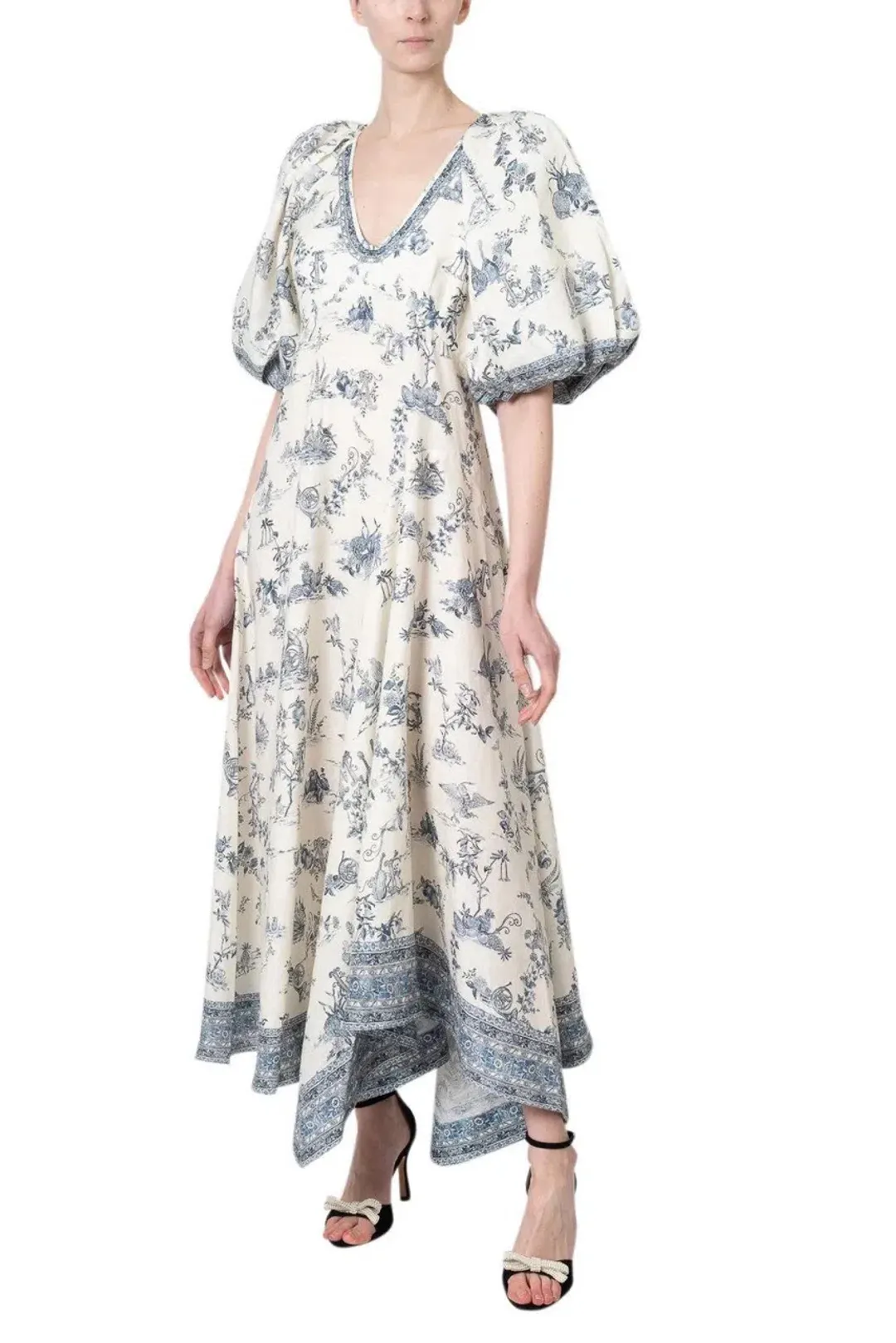 ALEMAIS Casa Midi Dress Print 8 AU for rent on The Volte - main image