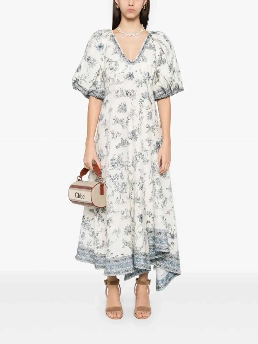 ALEMAIS Casa Midi Dress Print 8 AU for rent on The Volte - main image