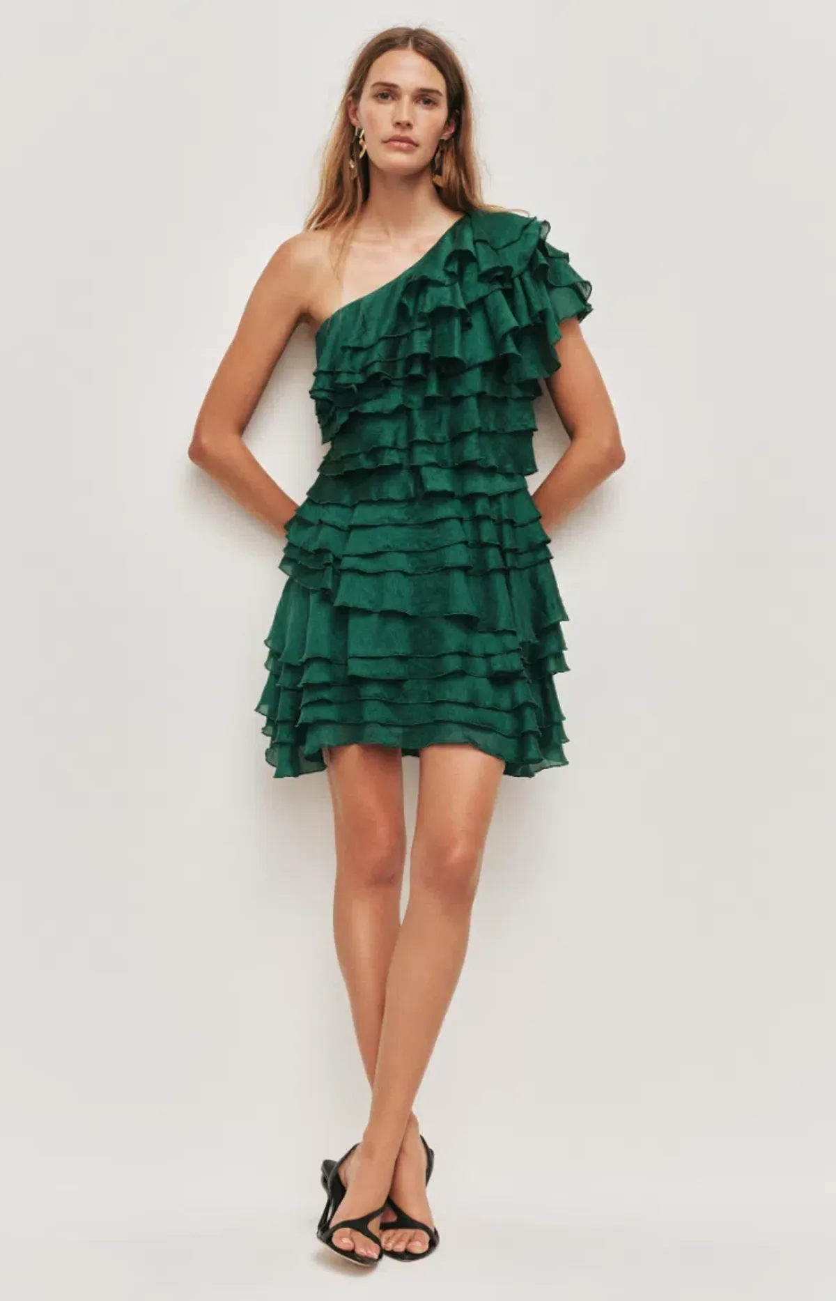 AJE Rosaline Mini Dress Forest green Size 6 - Image 1
