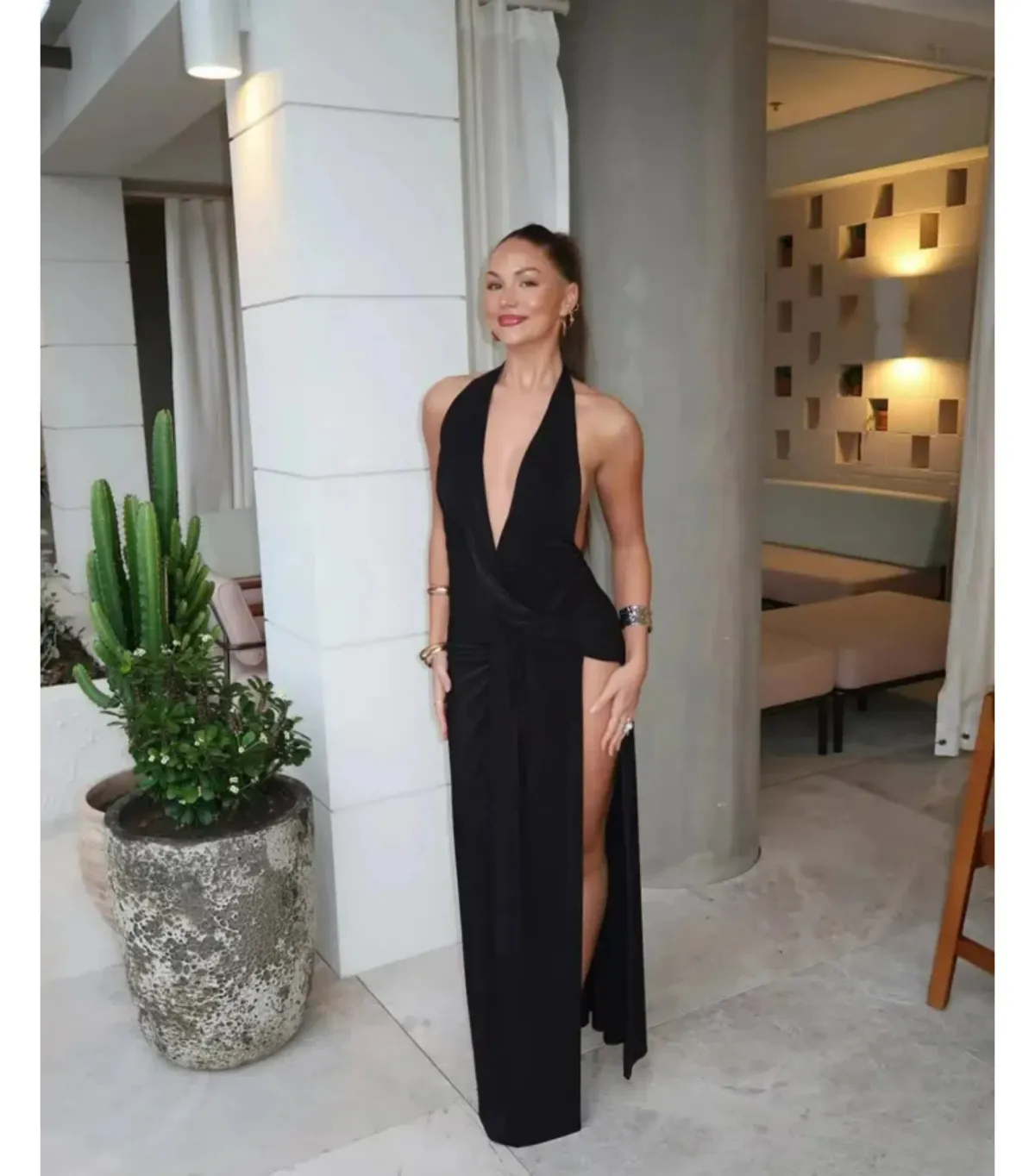 Natalie Rolt Winona Maxi Gown Black Size AU 12 - Image 1