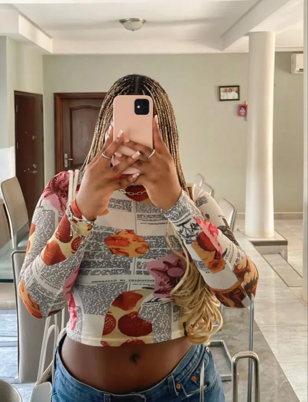 Miaou Botanica Mesh long sleep top size S for rent on The Volte - main image