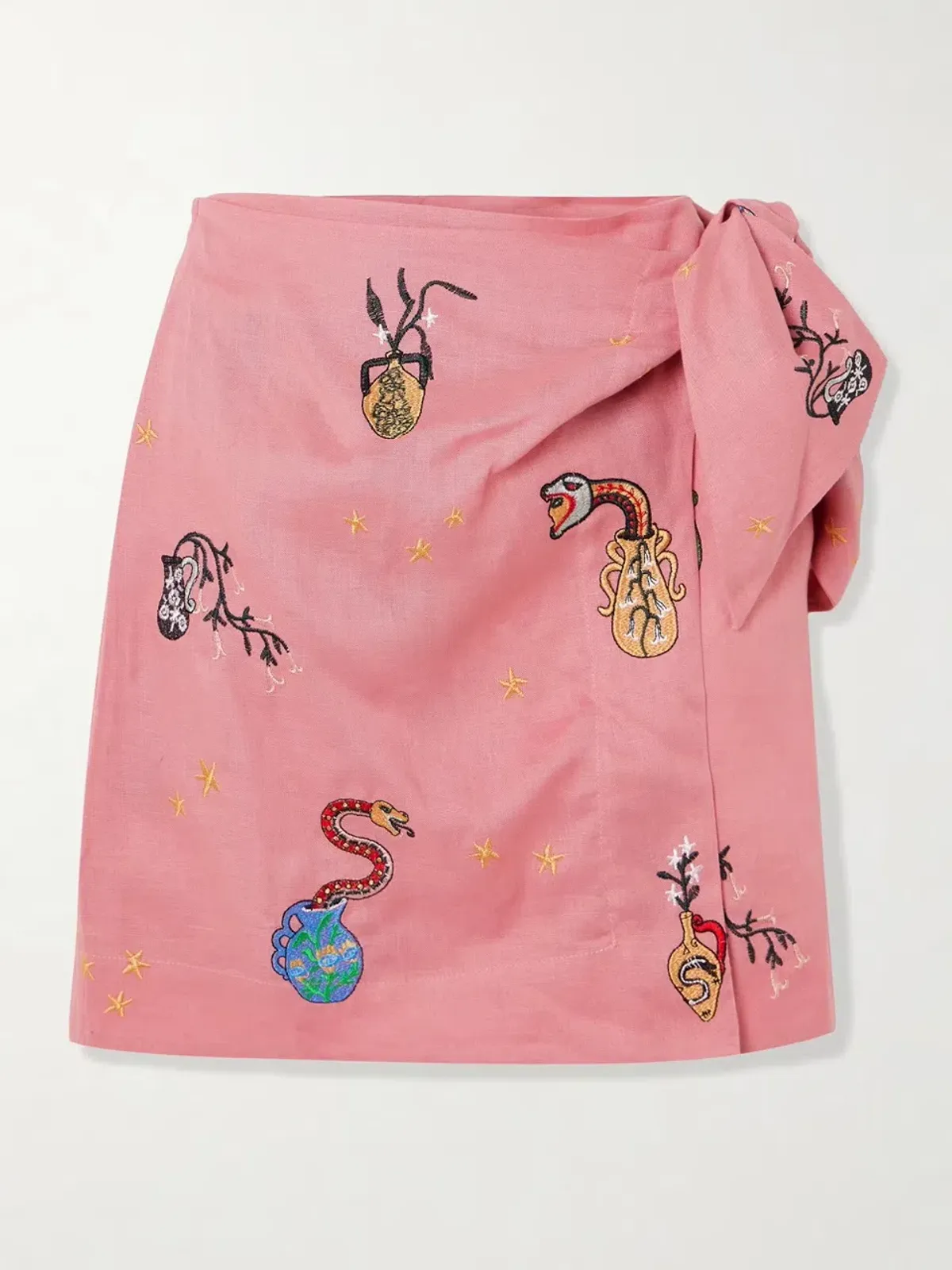 ALEMAIS Timmy Embroidered Shirt & Sarong Skirt Pink Size 10 AU - Image 21