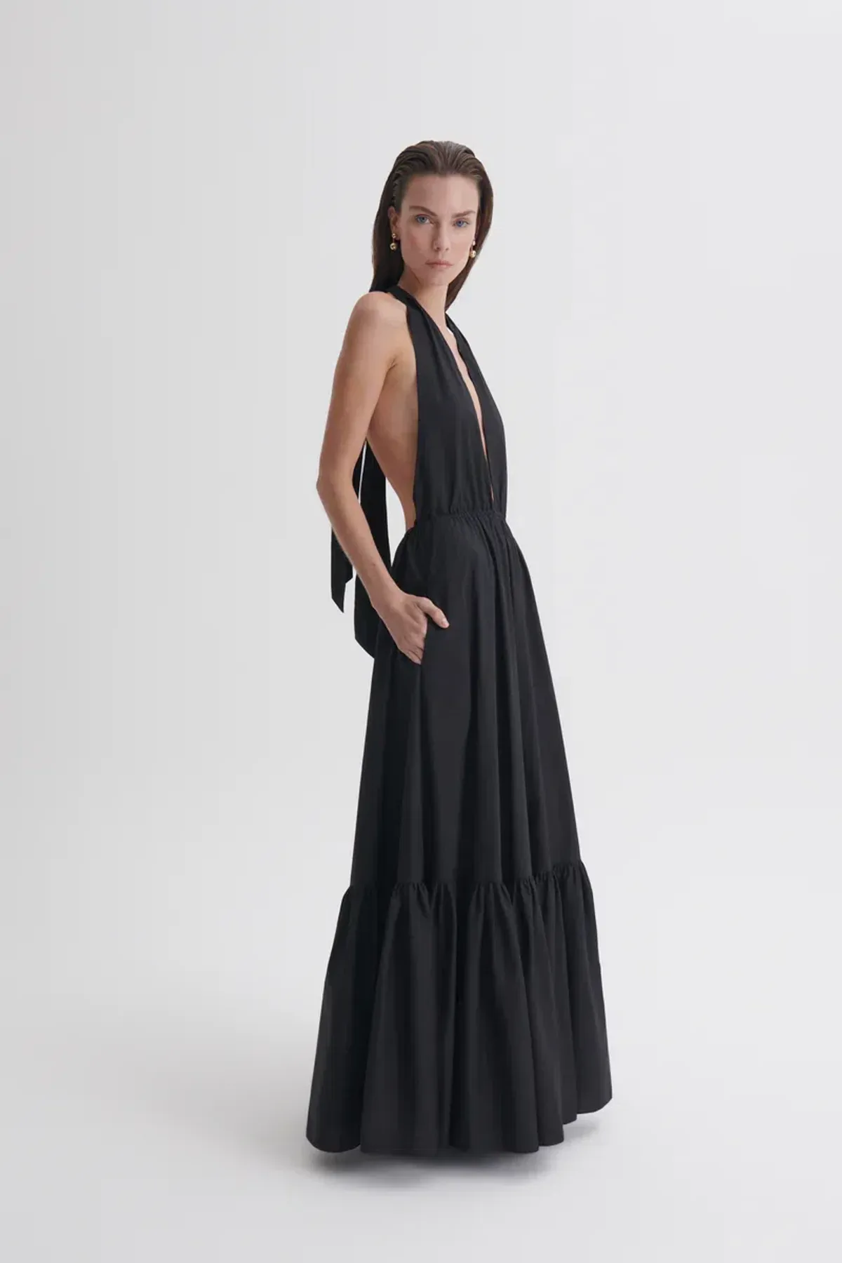 Scanlan Theodore Parachute Cotton Halter Dress Size 10 - Image 3