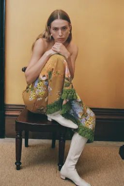 Lovaan Philippa Dress Linen Meadow Size 8 for rent on The Volte - image 4