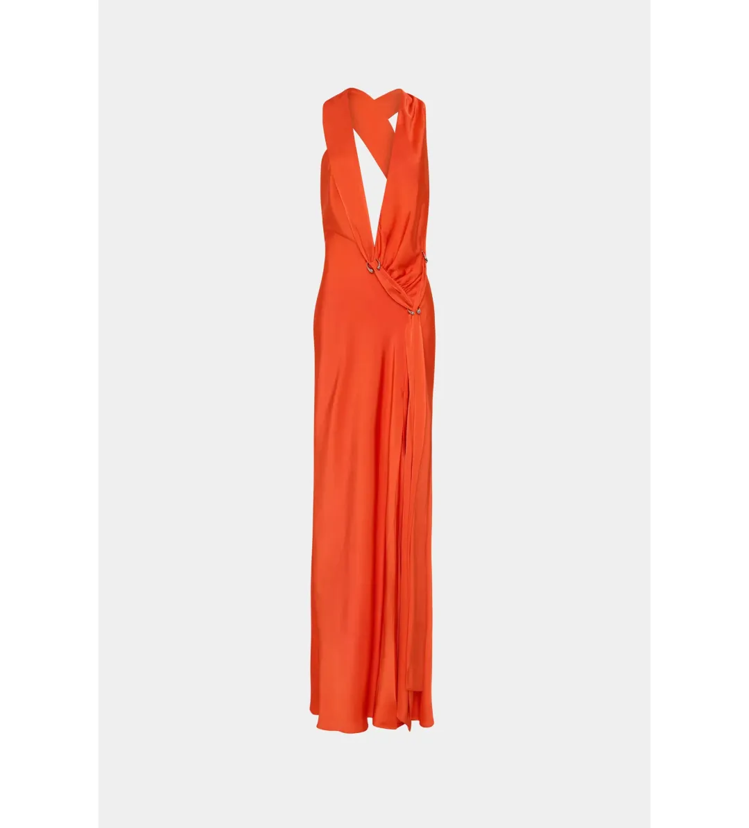 MISHA The Harlow Satin Maxi Dress Chilli Red Size AU 8 for rent on The Volte - main image
