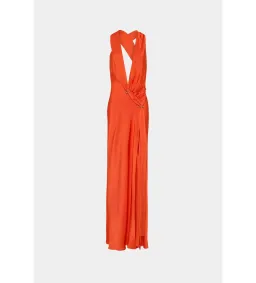 MISHA The Harlow Satin Maxi Dress Chilli Red Size AU 8 for rent on The Volte - image 5