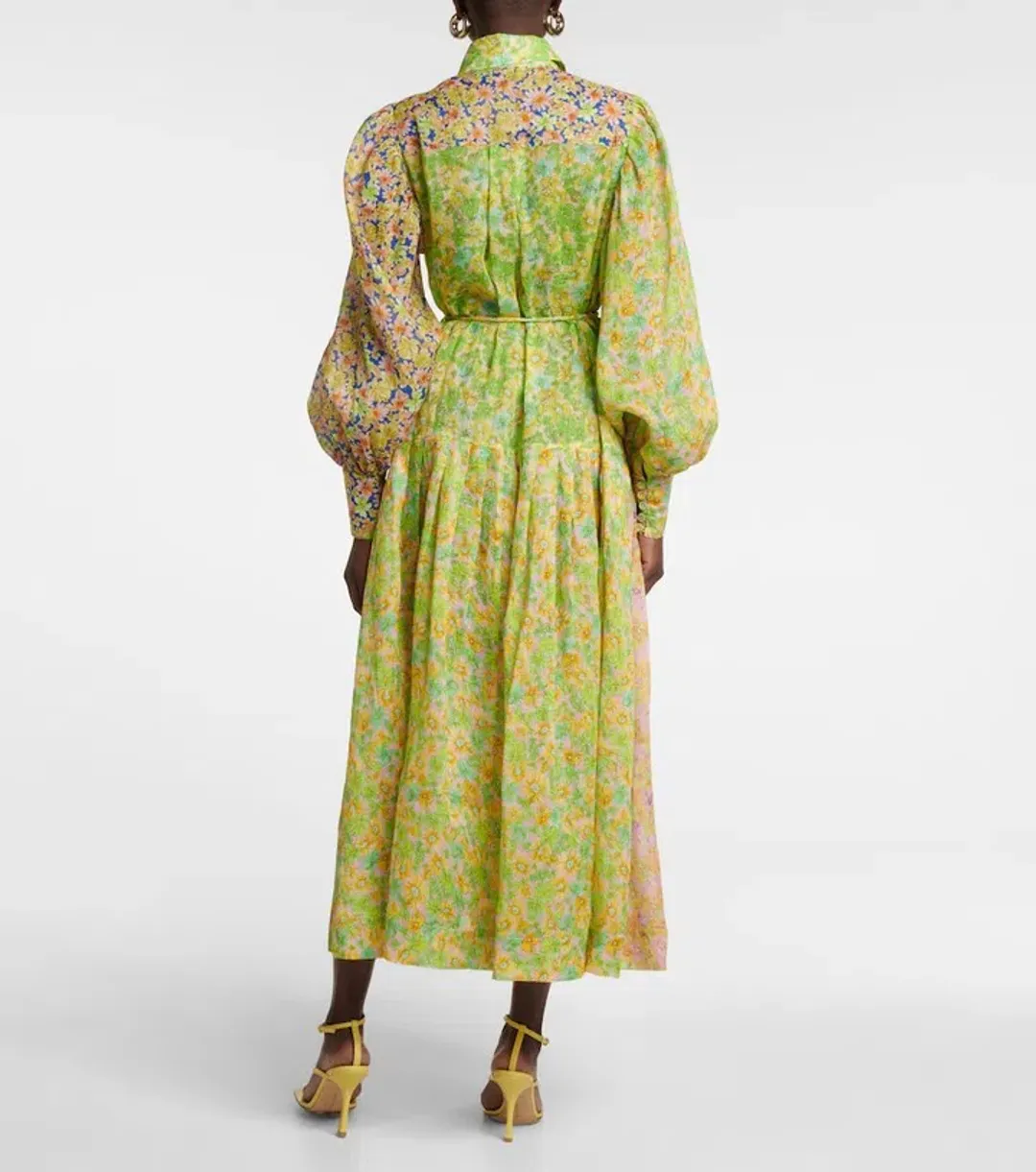 Alemais Daisy Patchwork Long Sleeve Shirt Dress Size XL AU 14/US 10 for rent on The Volte - main image