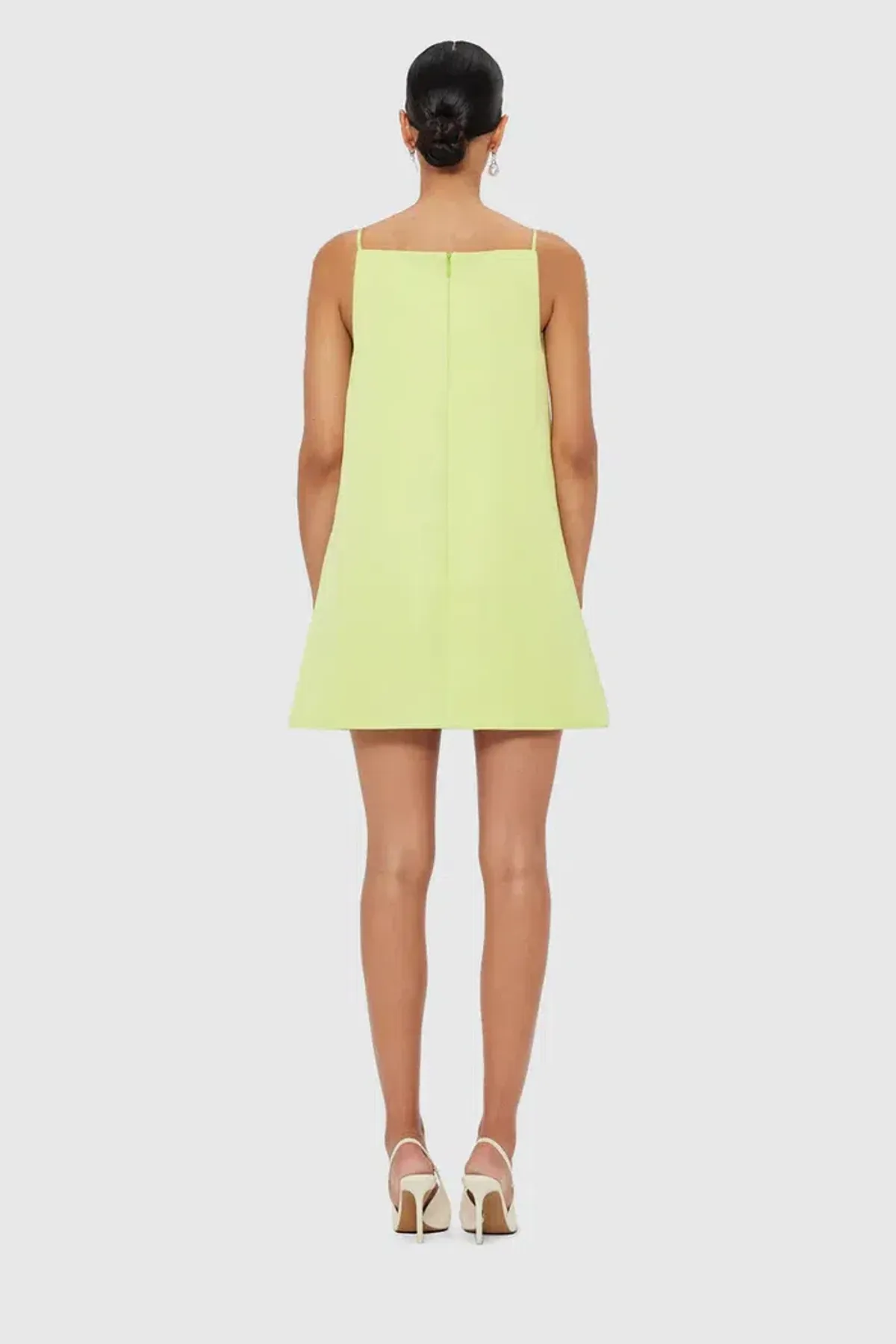 Leo Lin Leia Petal Mini Dress - Chartreuse - AU 16 (US 12) - Image 3