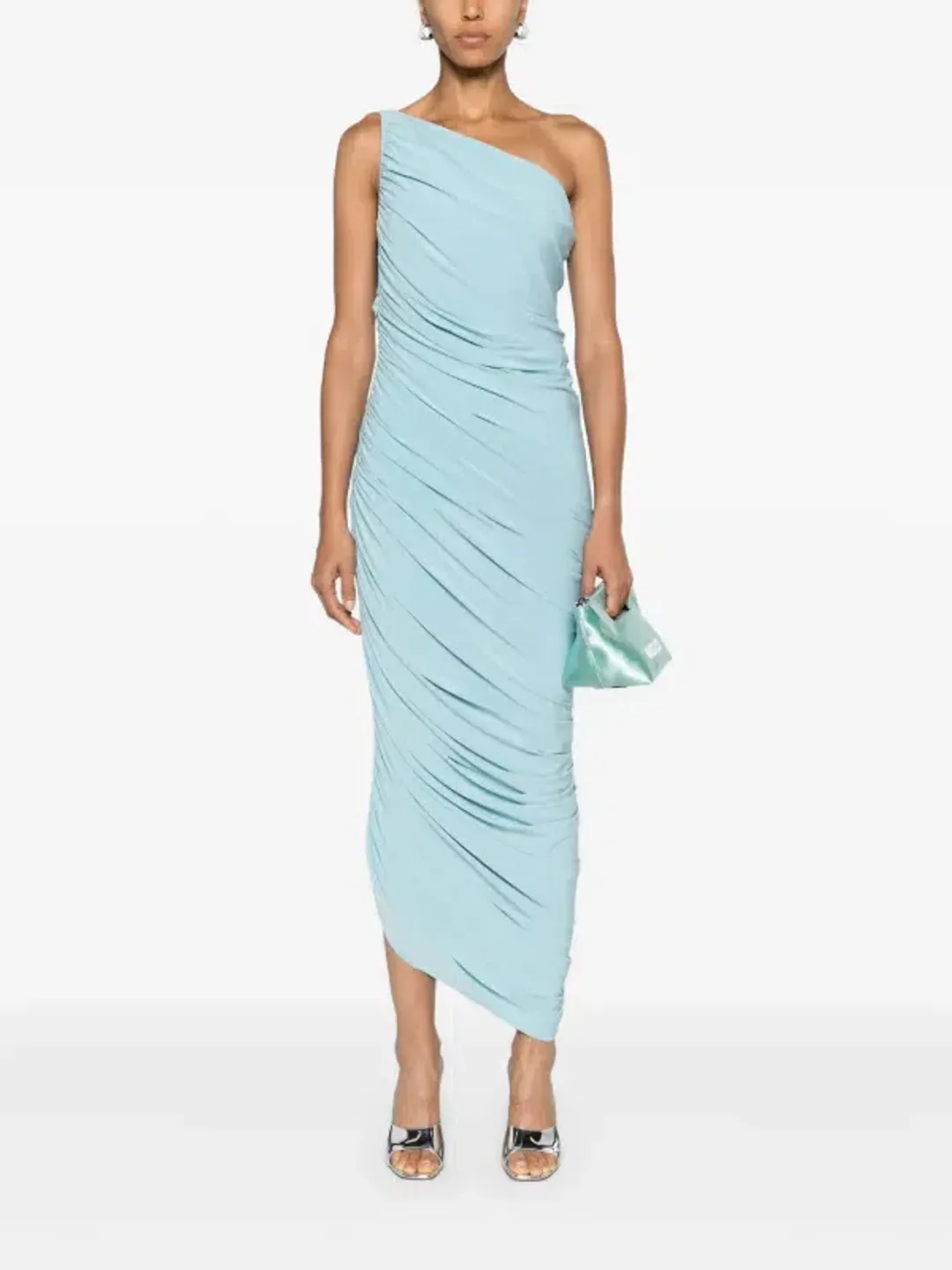 Norma Kamali Diana Gown | Powder Blue | Size S for rent on The Volte - main image