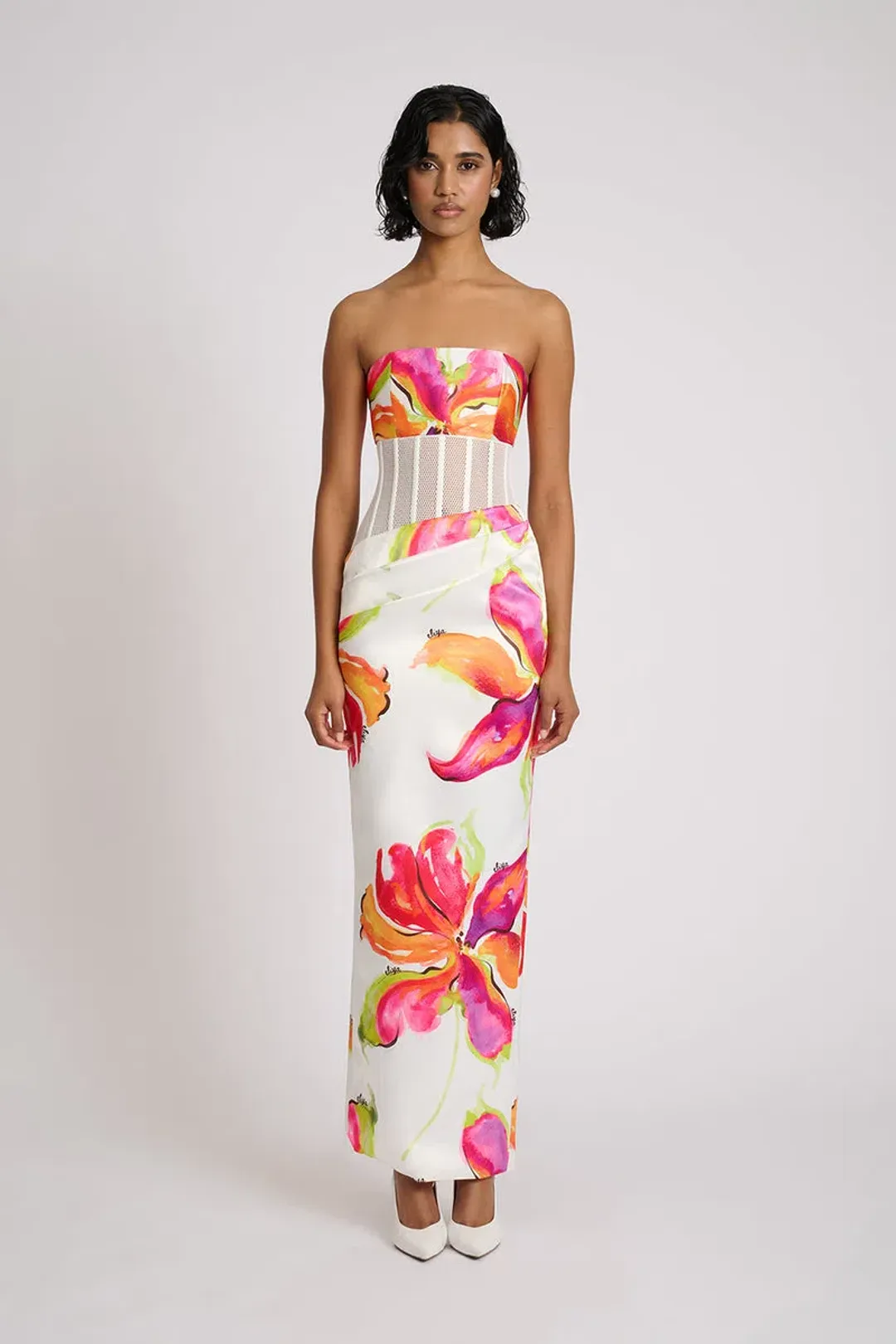 Eliya The Label Papaya Maxi Dress Floral Size M / AU 10 for rent on The Volte - main image