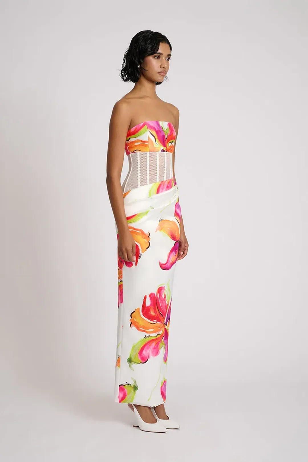 Eliya The Label Papaya Maxi Dress Floral Size M / AU 10 for rent on The Volte - main image