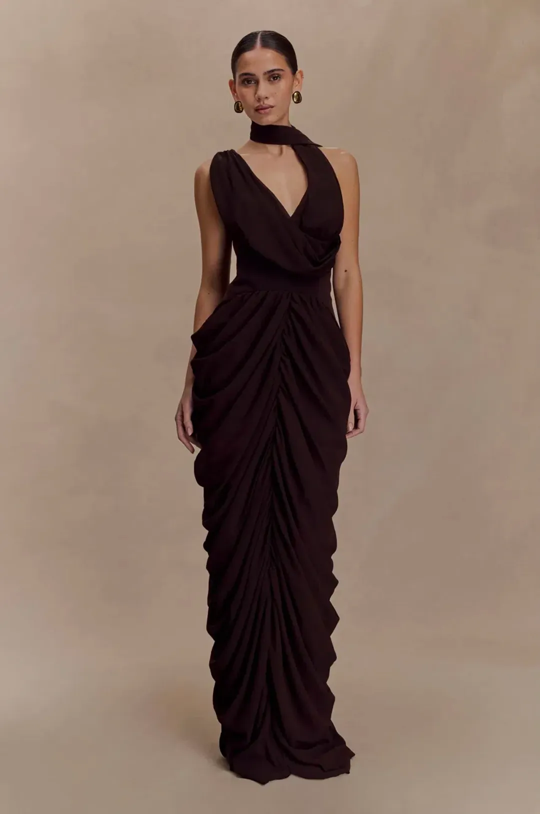 MESHKI - Alex Chiffon Maxi Dress size M for rent on The Volte - main image