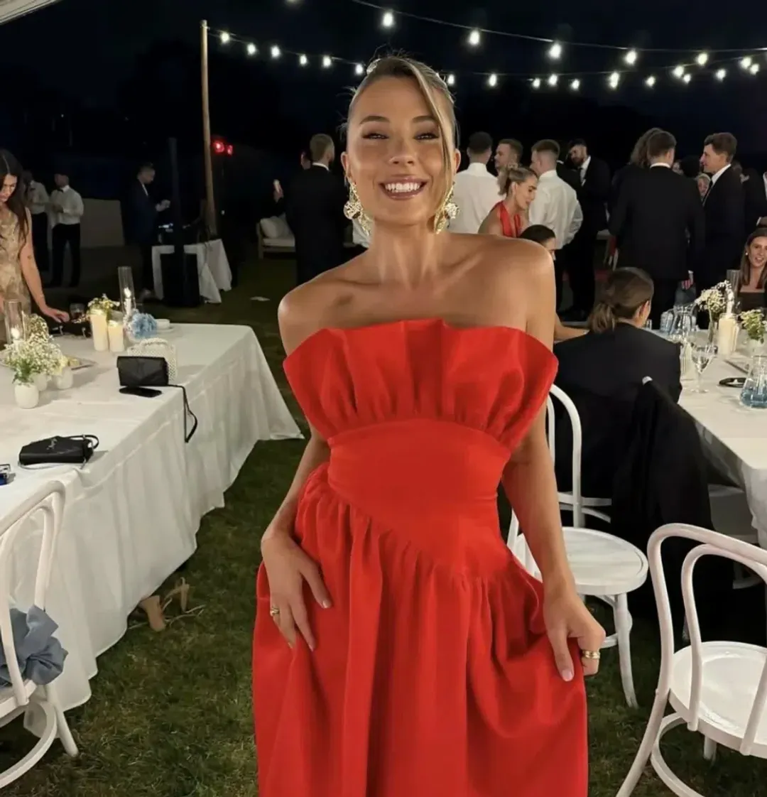 Elliatt Laurel Gown Red Size 10 for rent on The Volte - main image