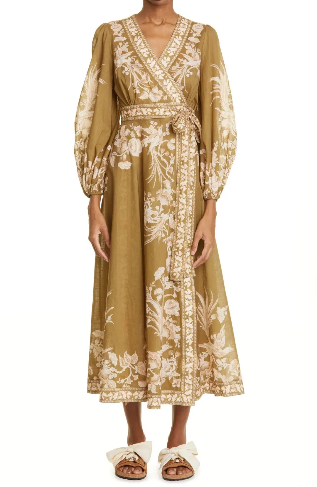 Zimmermann Anneke wrap midi dress size 4 / aus 16 for rent on The Volte - main image