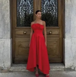 Laurel Gown Red Size 6 for rent on The Volte - image 1