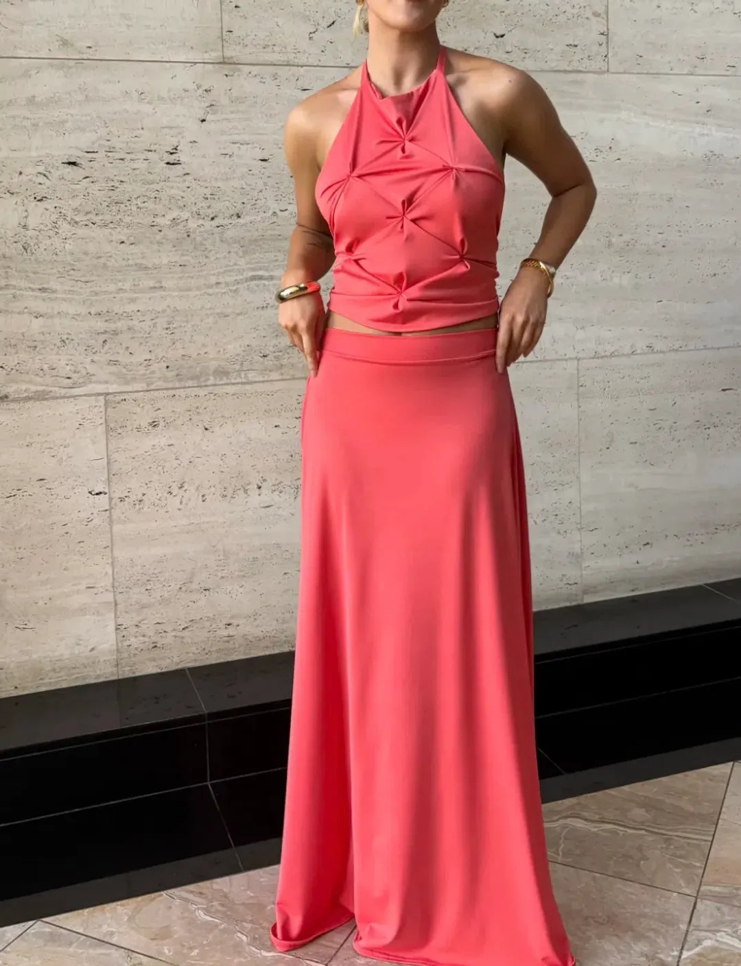 Donna's Daughter Co Suki Set Coral Size 6 for rent on The Volte - main image