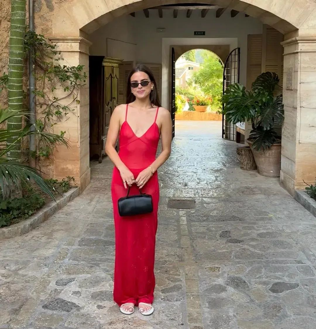 Asta Resort Red Delilah Dress Rossa for rent on The Volte - main image