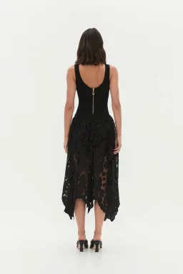 Aje Atlas Knit Midi Dress Black Size XS for rent on The Volte - image 2