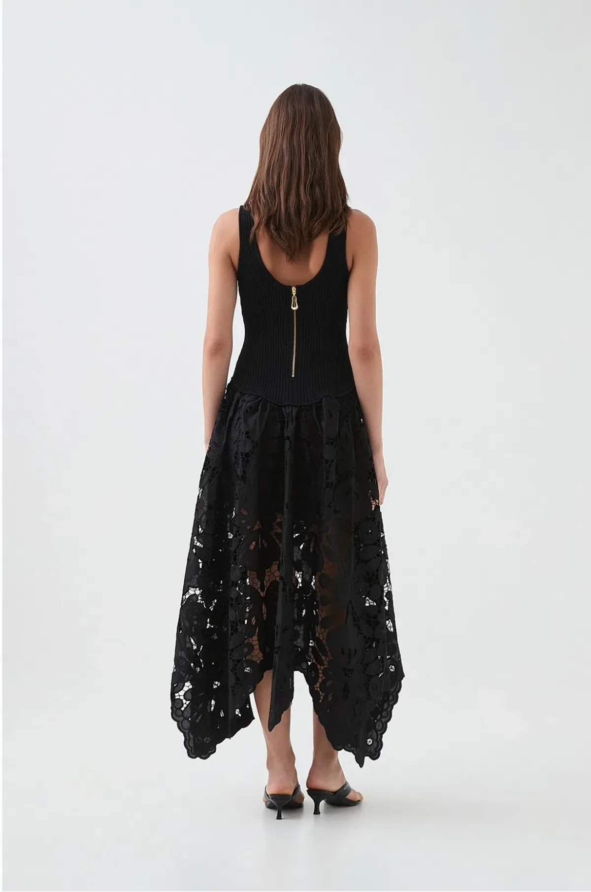 Aje Atlas Knit Midi Dress Black Size XS - Image 4