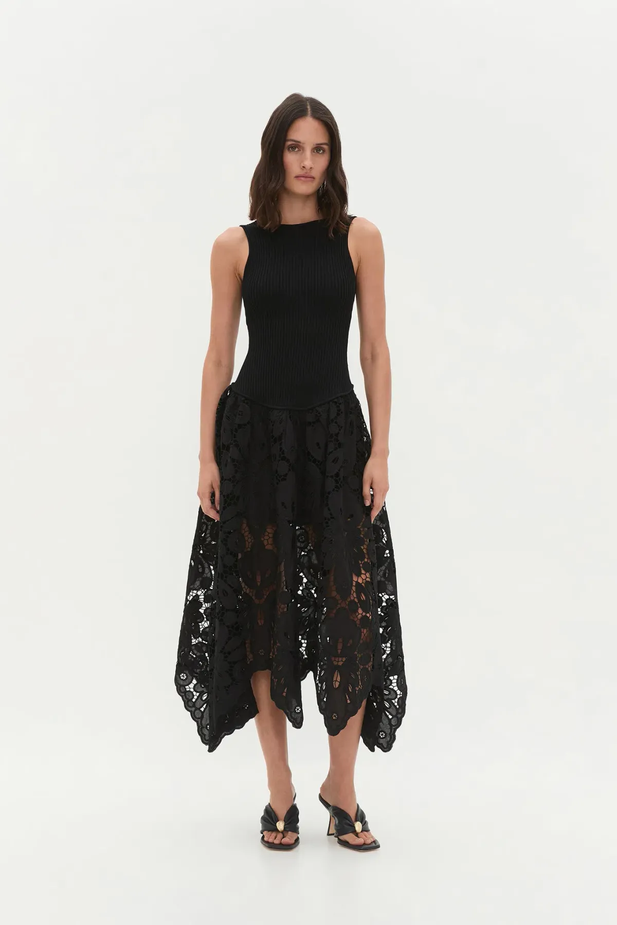 Aje Atlas Knit Midi Dress Black Size XS - Image 1