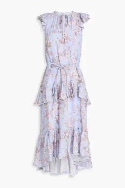 Zimmermann RUFFLED FLORAL PRINT CREPE MIDI size 0 / 8 for rent on The Volte - image 4