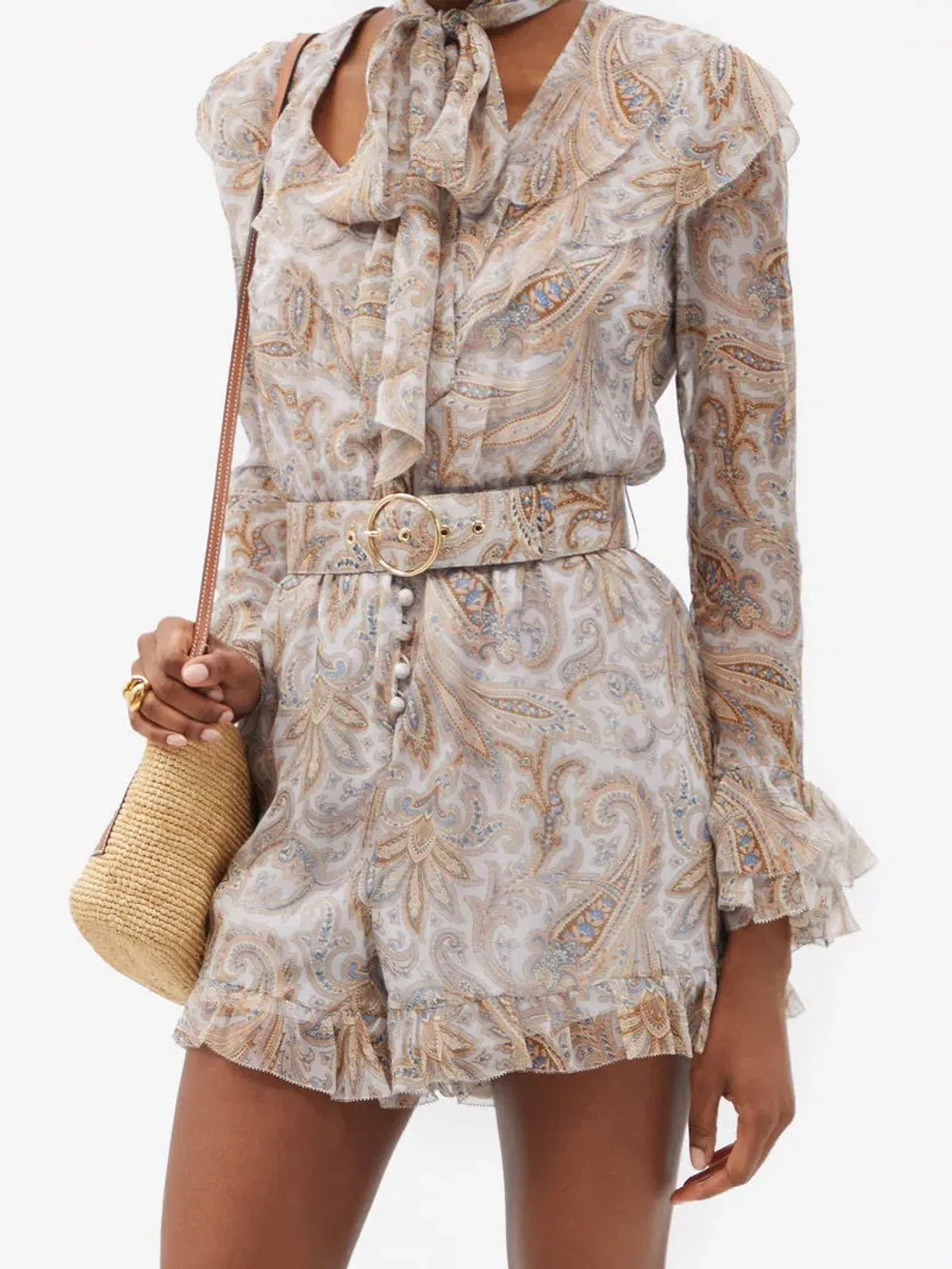 Zimmermann Luminous Paisley Silk Playsuit Size 0 / AU 8 - Image 3
