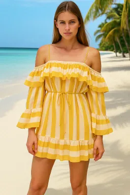 Zimmermann Daylight Stripe Mini Dress Soze 0P for rent on The Volte - image 1