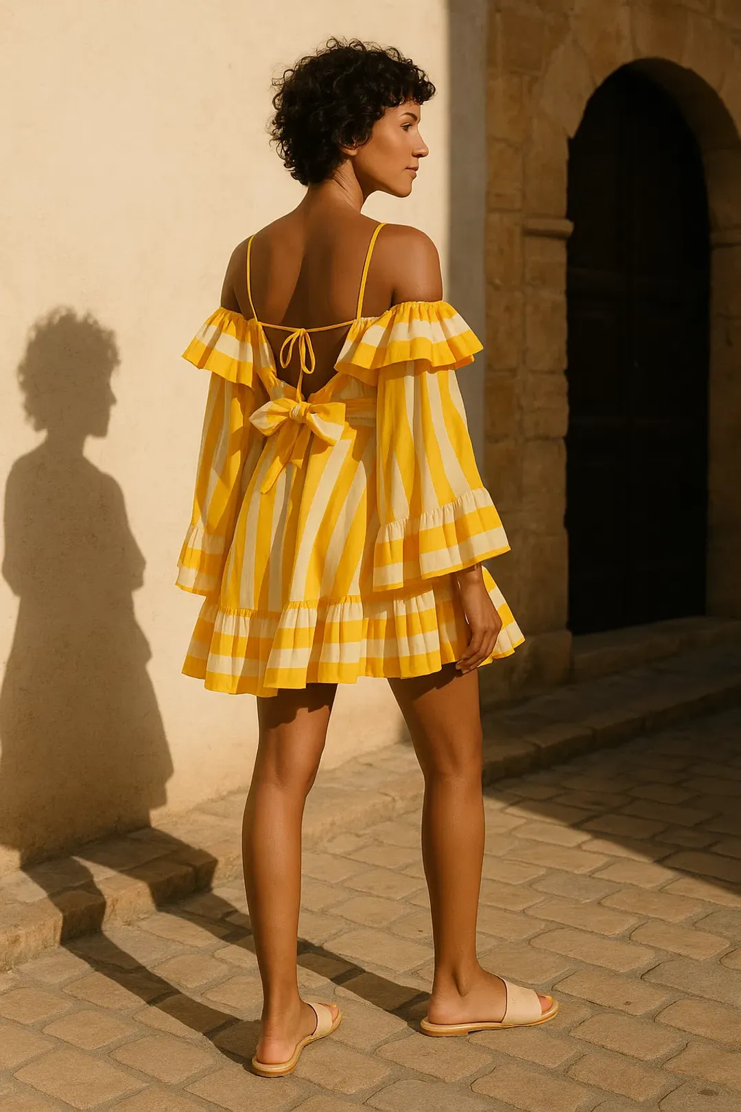 Zimmermann Daylight Stripe Mini Dress Soze 0P for rent on The Volte - main image