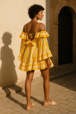 Zimmermann Daylight Stripe Mini Dress Soze 0P for rent on The Volte - image 2