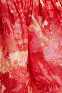 Zimmermann High Tide Mini Dress in Pink Ikat Floral Size 1 / AU 10 for rent on The Volte - image 5