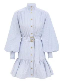 Zimmermann Stripe Utility Mini Dress Size 10 for rent on The Volte - image 2