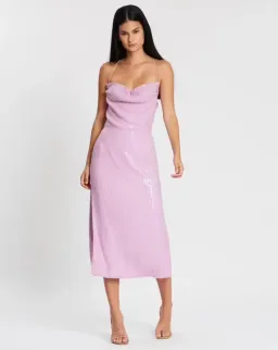 Misha Devon Dress Lilac Sequin for rent on The Volte - image 1