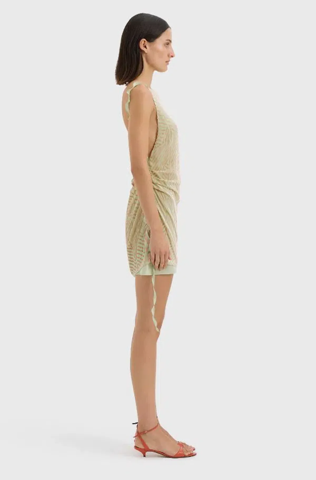 Sir Ventura Mini Dress in Daisy Stripe Size 0/6 - Image 3