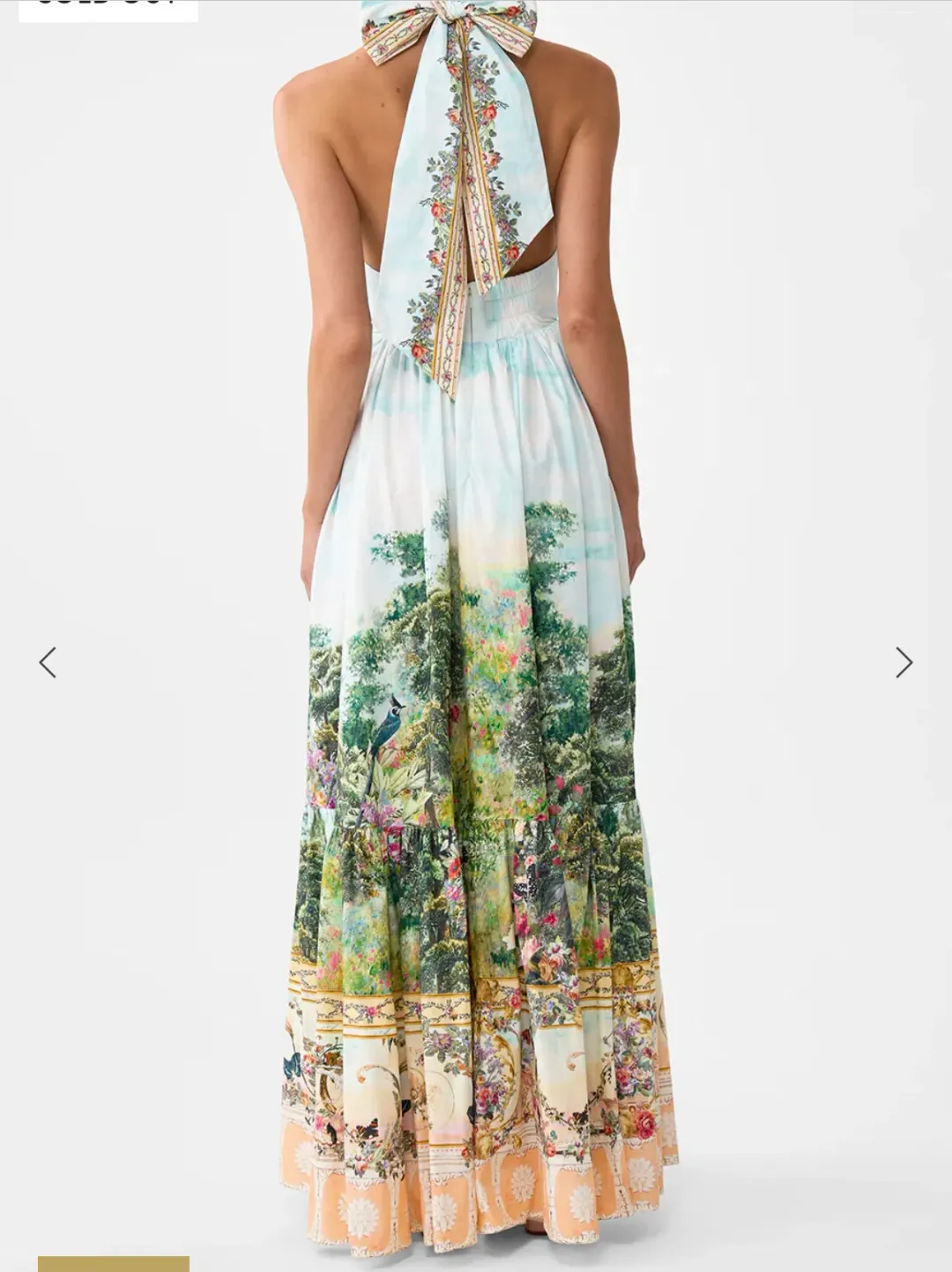 Camilla Ruffle Hem Halter Dress Arches Of Amor size 3XL for rent on The Volte - main image