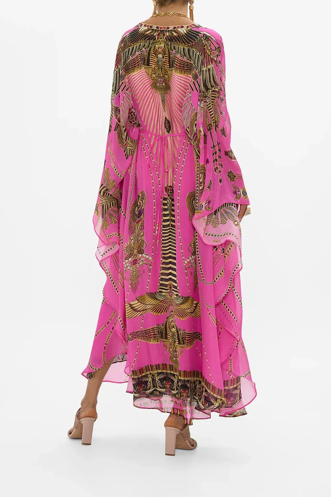 Camilla Long Kaftan With Waist Detail Song Of The Scarab size O/S for rent on The Volte - main image