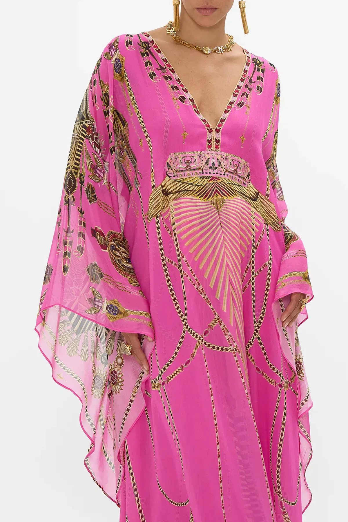 Camilla Long Kaftan With Waist Detail Song Of The Scarab size O/S - Image 5