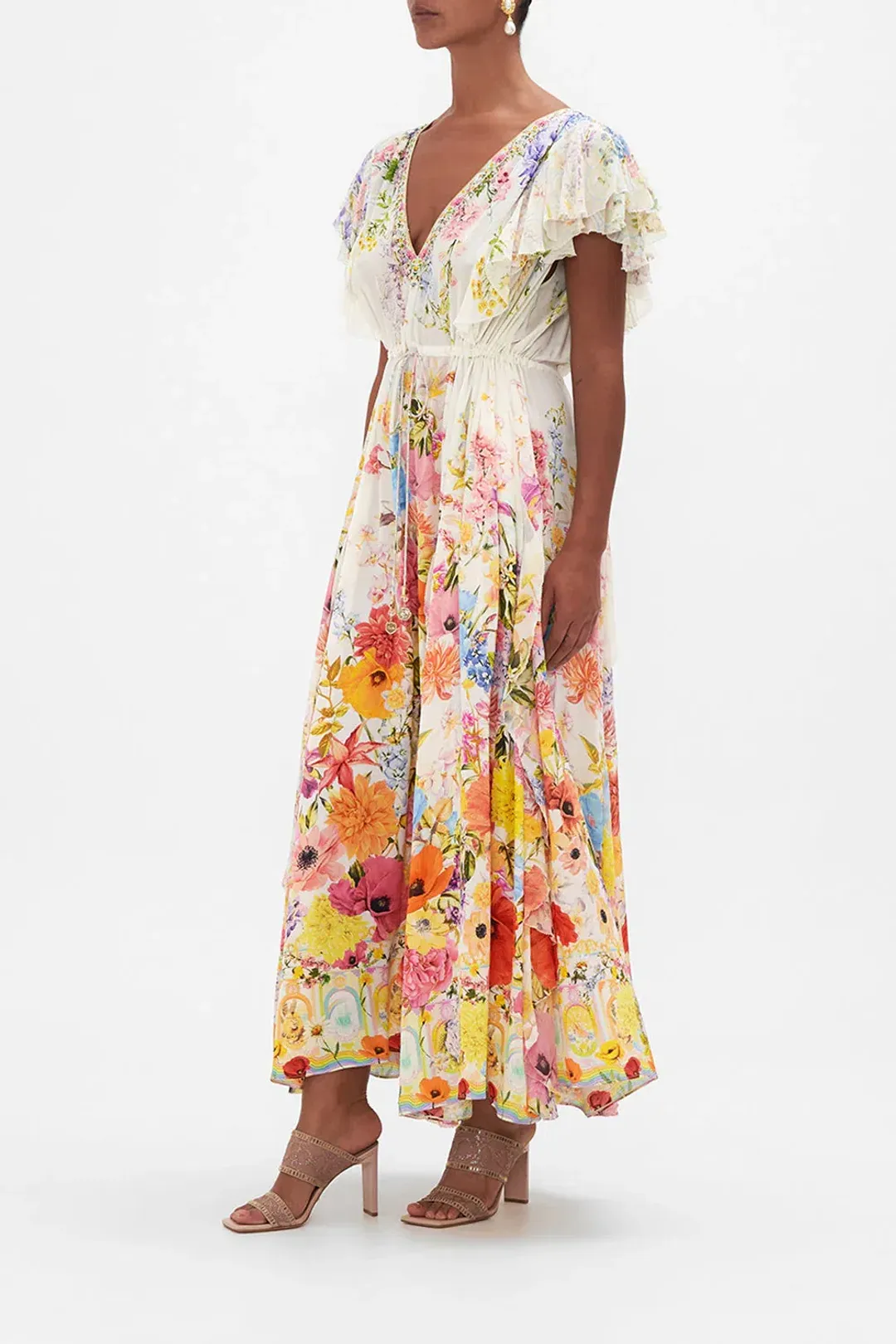 Camilla All Over Ruffle Dress Sunlight Symphony size XXL for rent on The Volte - main image