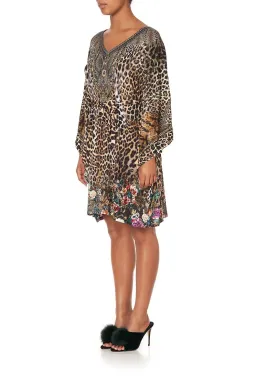 Camilla V Neck Jersey Short Kaftan With Tie Call Of The Cathedral size OS for rent on The Volte - image 6