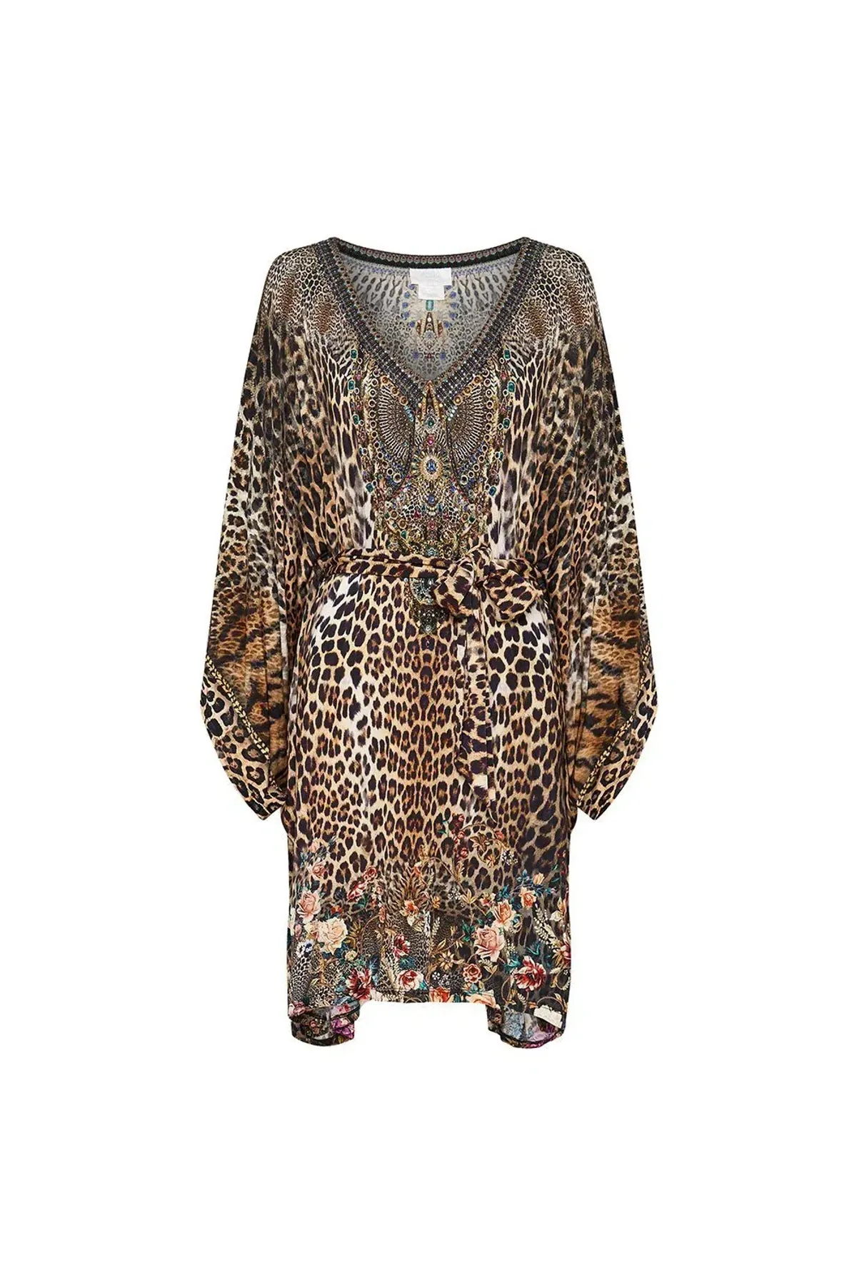 Camilla V Neck Jersey Short Kaftan With Tie Call Of The Cathedral size OS - Image 3
