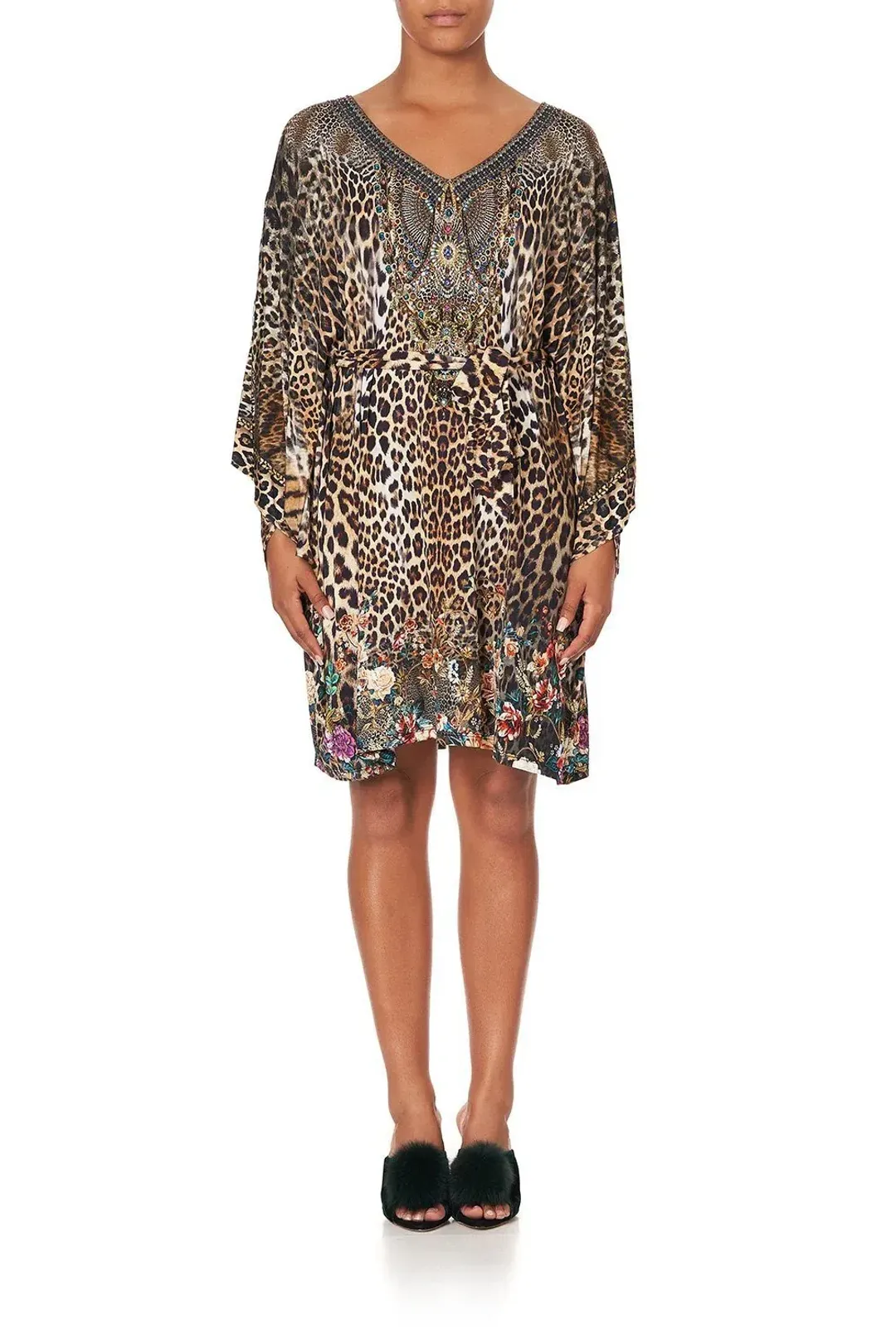 Camilla V Neck Jersey Short Kaftan With Tie Call Of The Cathedral size OS for rent on The Volte - main image