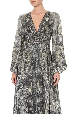 Camilla Kimono Sleeve Dress With Shirring Detail One Tribe size 3XL for rent on The Volte - image 13