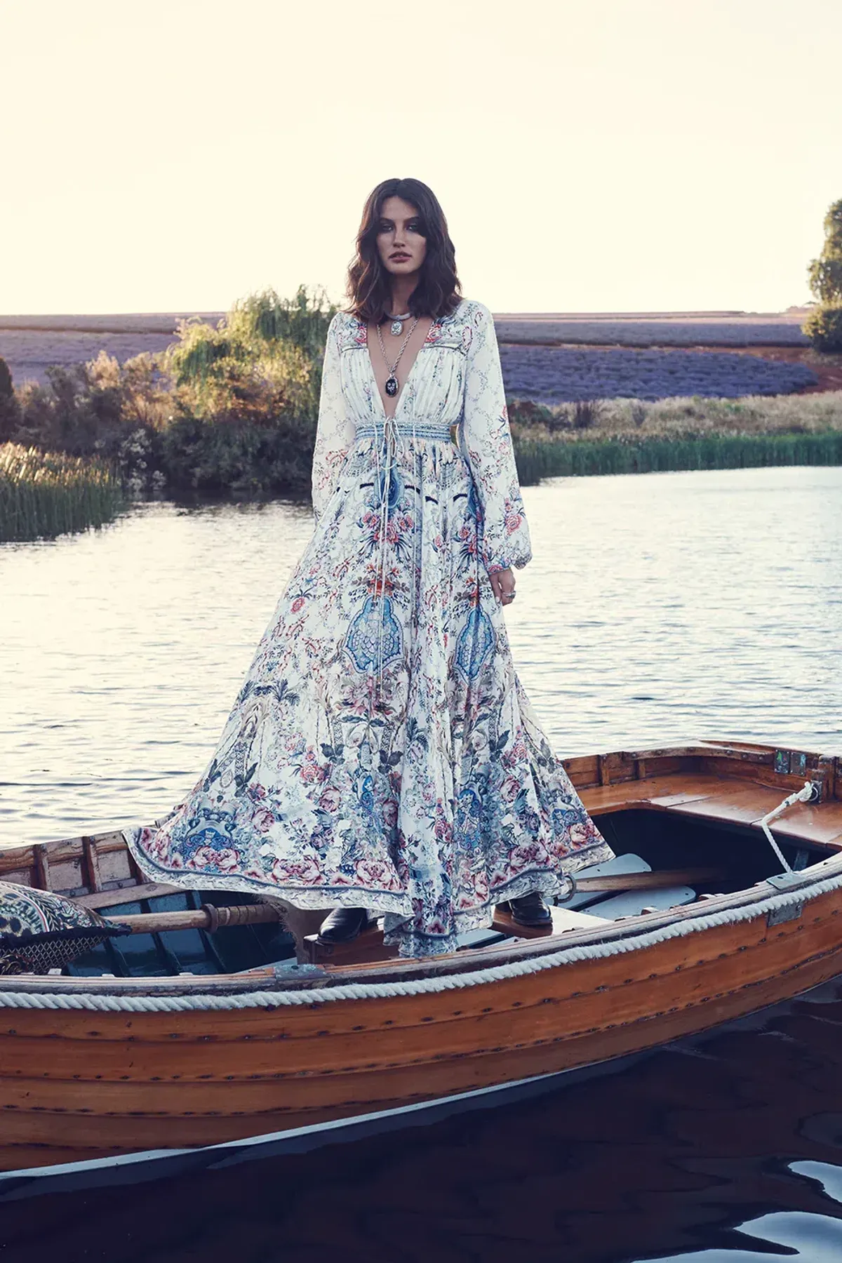 Camilla Peasant Dress With Tie Front Southern Belle size XXL - Image 2