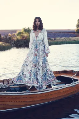 Camilla Peasant Dress With Tie Front Southern Belle size XXL for rent on The Volte - image 2