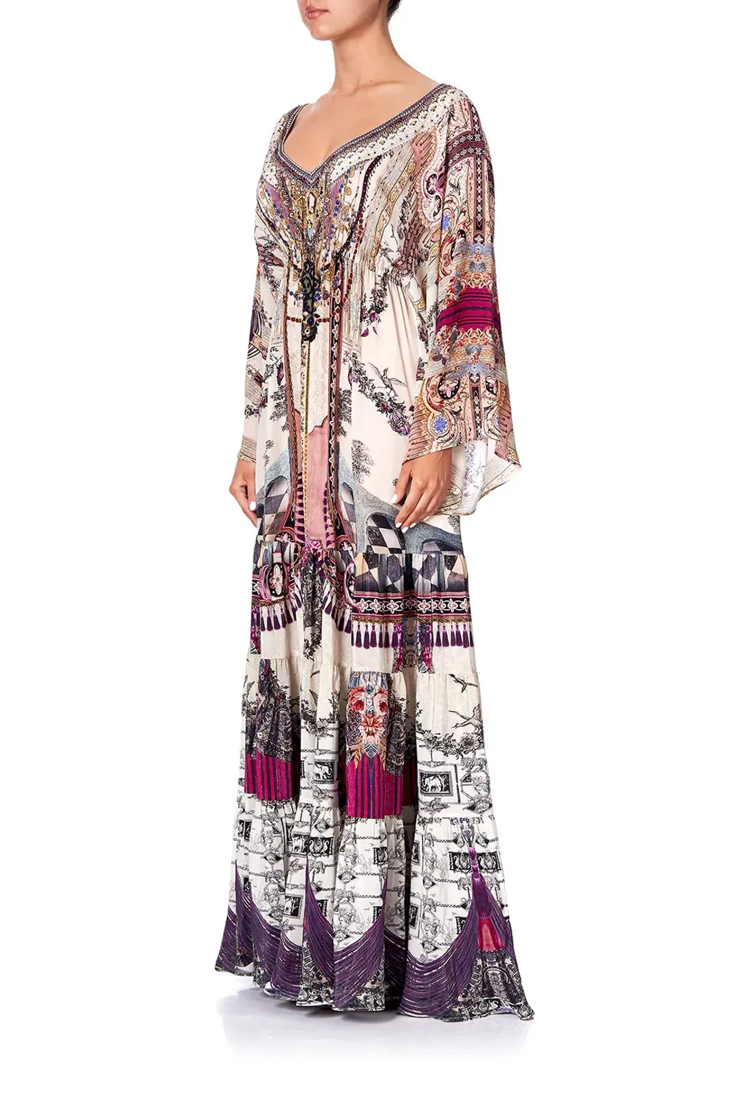 Camilla Gathered Panel Dress Violet City size XXL for rent on The Volte - main image