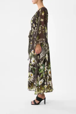 Camilla Long Dress With Handkerchief Sleeve Dish It, Daisy OS for rent on The Volte - image 4