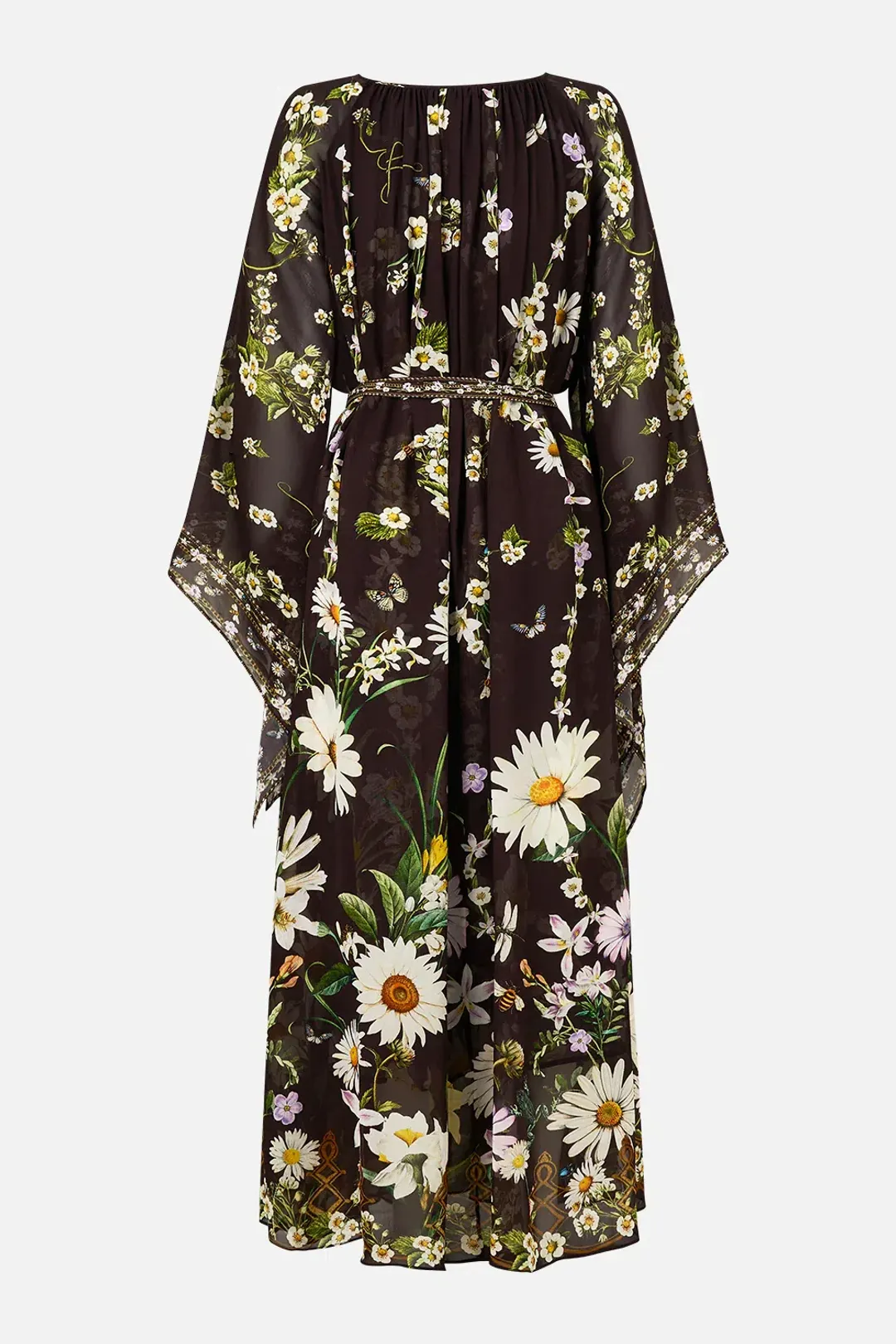 Camilla Long Dress With Handkerchief Sleeve Dish It, Daisy OS for rent on The Volte - main image